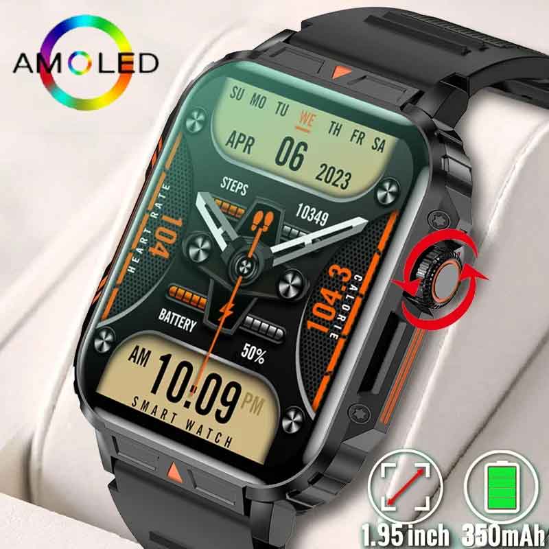 Smartwatch Watches For Mens - 남성용 블루투스 통화 아몰레드 스마트워치, 야외