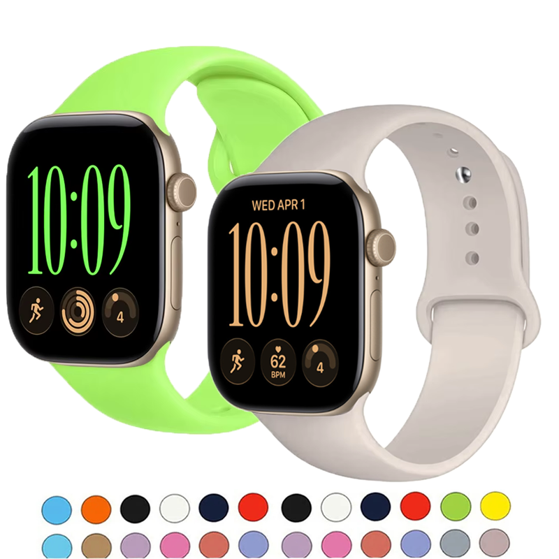 Smartwatch Apple Watches For Men - 애플 워치 밴드용 실리콘 스트랩, 44mm,