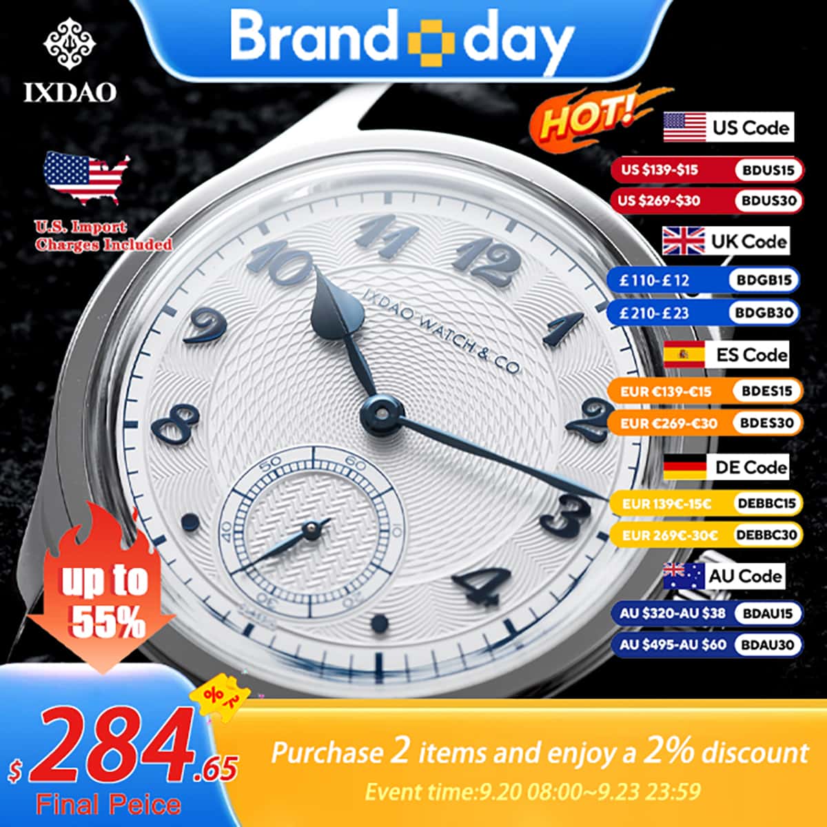 Smartwatch Imported Watches For Men - IX&DAO IPOSE 2026 신형 36MM 남성용