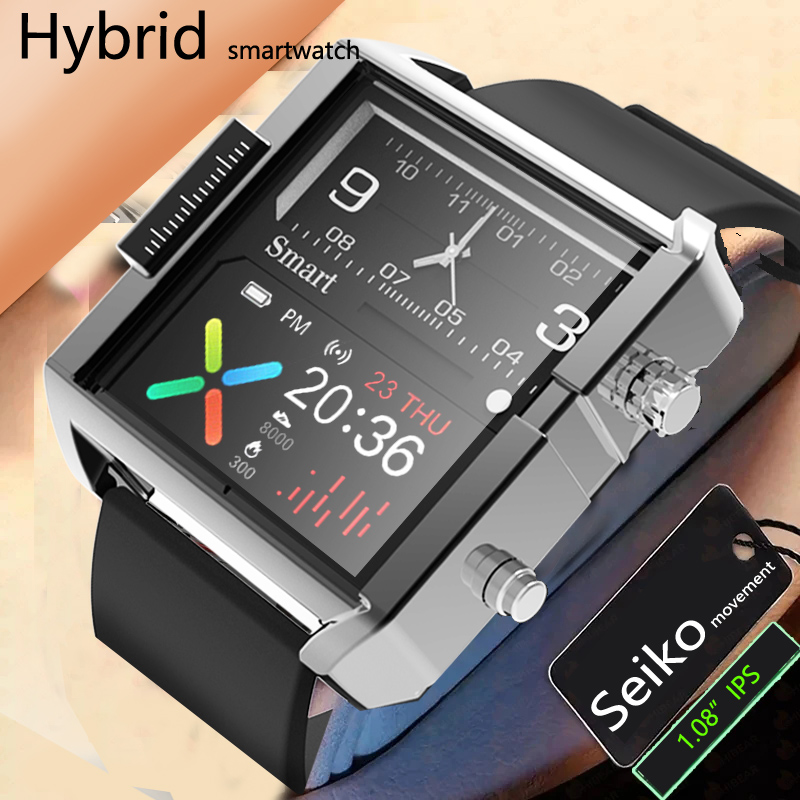 Hybrid Smartwatch - T9 하이브리드 스마트워치, 심박수 혈압 모니터,