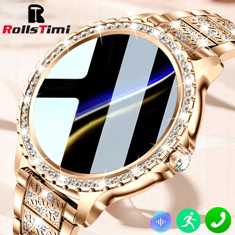 Smartwatch Luxury Watches For Women - 패션 럭셔리 골드 여성 스마트 시계