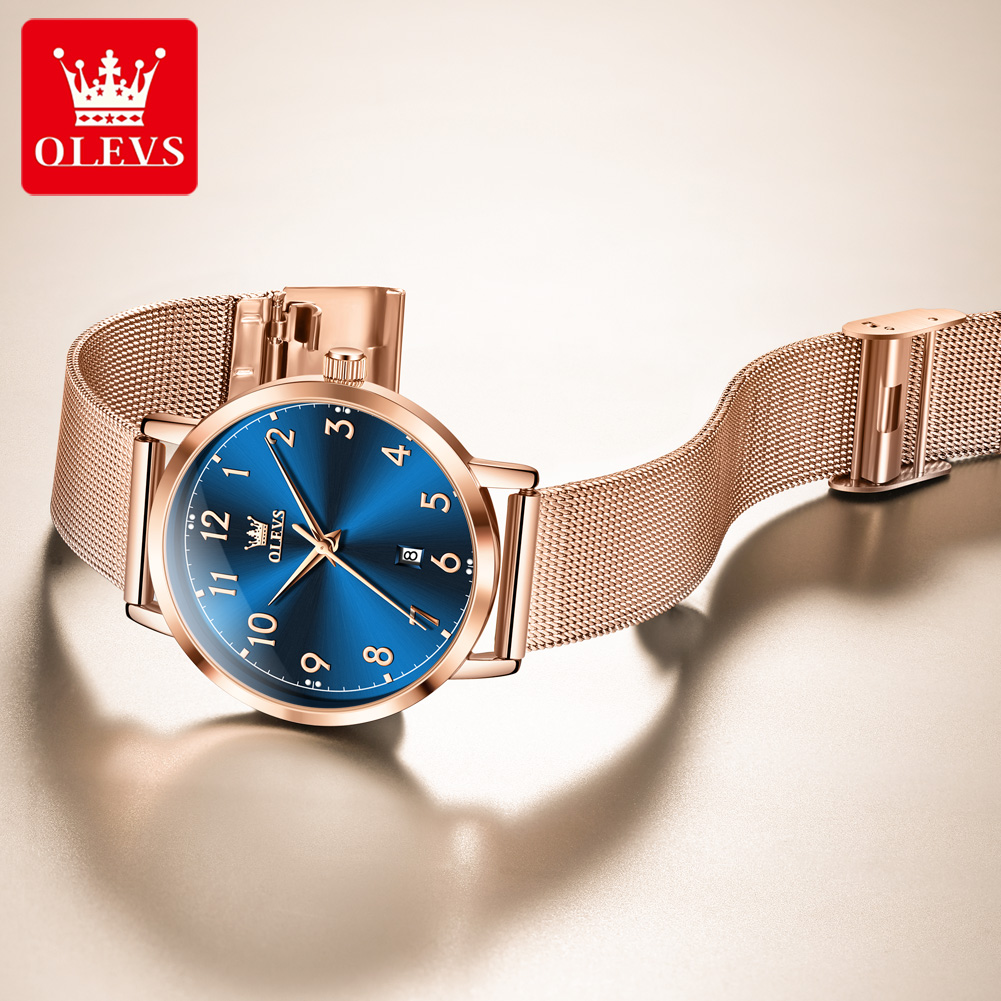 OLEVS 5653 여성 시계 우아한 오리지널 쿼츠 시 - Mesh Stainless Strap 리뷰 및 가격