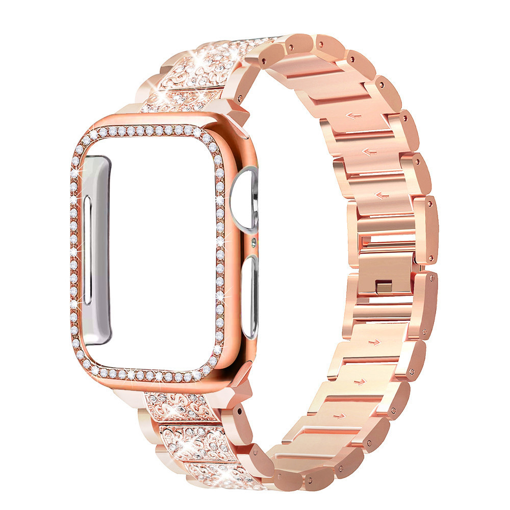 Apple Watch 밴드용 케이스 + 블링 스트랩 4 - Smartwatch Luxury Watches For Women 리뷰 및 가격
