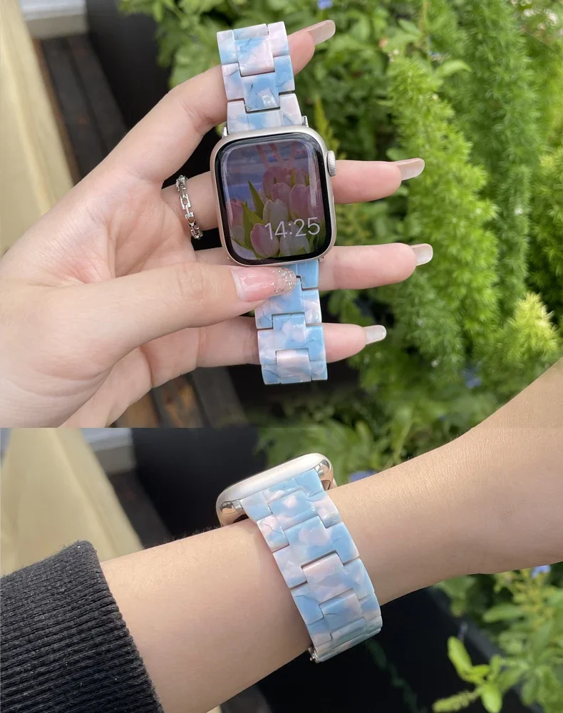 애플 워치용 럭셔리 송진 스트랩, 울트라 2 밴드, 4 - Smartwatch Luxury Watches For Women 리뷰 및 가격