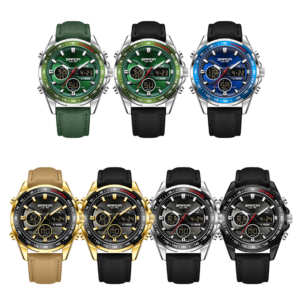 SANDA 럭셔리 크로노그래프 남성 시계 탑 브랜드 스 - Smartwatch Digital Watches For Men 리뷰 및 가격