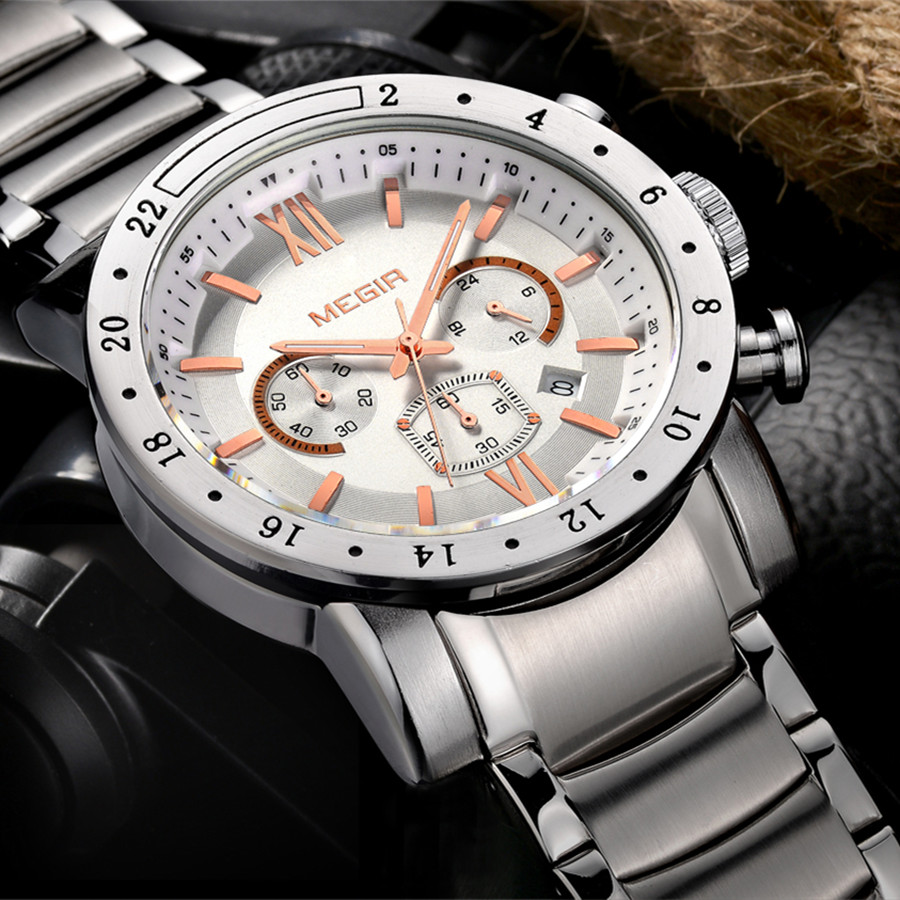 MEGIR 스테인레스 스틸 캐주얼 시계 남성용 방수 발 - Smartwatch Digital Watches For Men 리뷰 및 가격