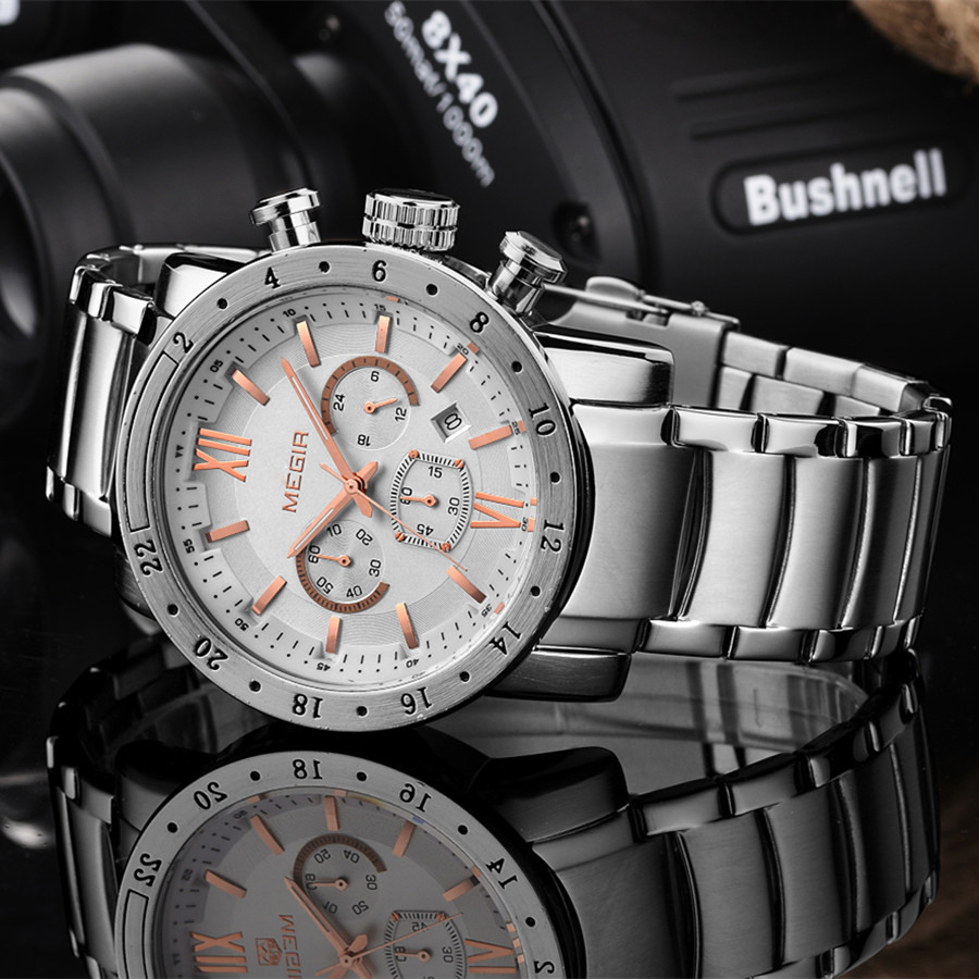 MEGIR 스테인레스 스틸 캐주얼 시계 남성용 방수 발 - Smartwatch Digital Watches For Men 리뷰 및 가격
