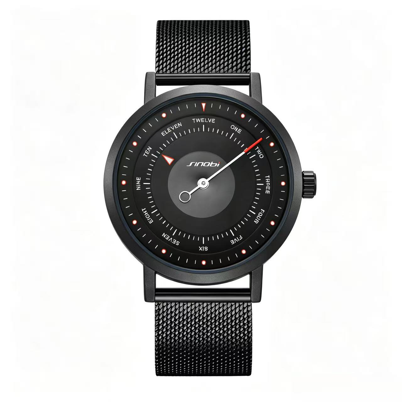 남성용 크리에이티브 컴퍼스 디자인의 싱글 핸드 쿼츠 시 - Mesh Stainless Strap 리뷰 및 가격