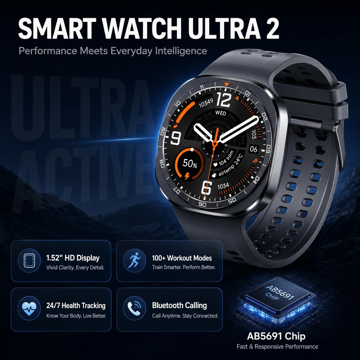 2026년 신형 스마트워치 울트라 2 남성용 무선 충전 - Hybrid Smartwatch 리뷰 및 가격