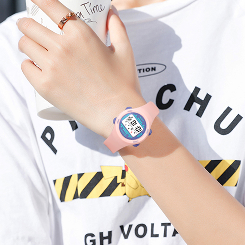 어린이 전자 시계 소녀 핑크 귀여운 중학교 소년 시계  - Smartwatch Watches Gift For Girls 리뷰 및 가격