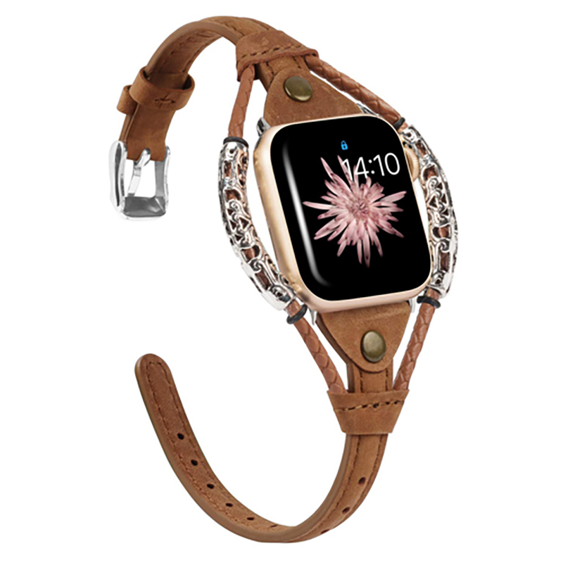 애플 워치 밴드용 정품 가죽 스트랩, 럭셔리 팔찌, 아 - Smartwatch Luxury Watches For Women 리뷰 및 가격