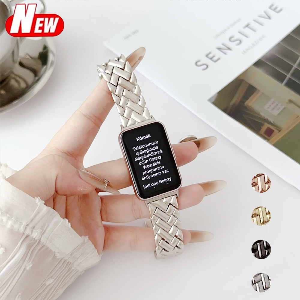 새로운 손목밴드 메탈 스트랩 삼성 갤럭시 핏 3 밴드  - Smartwatch Watches For Mens 리뷰 및 가격