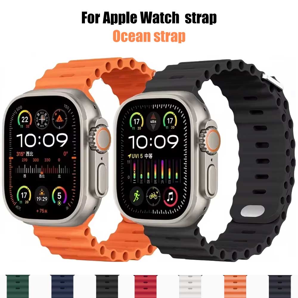 애플 워치 밴드용 실리콘 오션 스트랩, 울트라 시리즈  - Smartwatch Apple Watches For Men 리뷰 및 가격