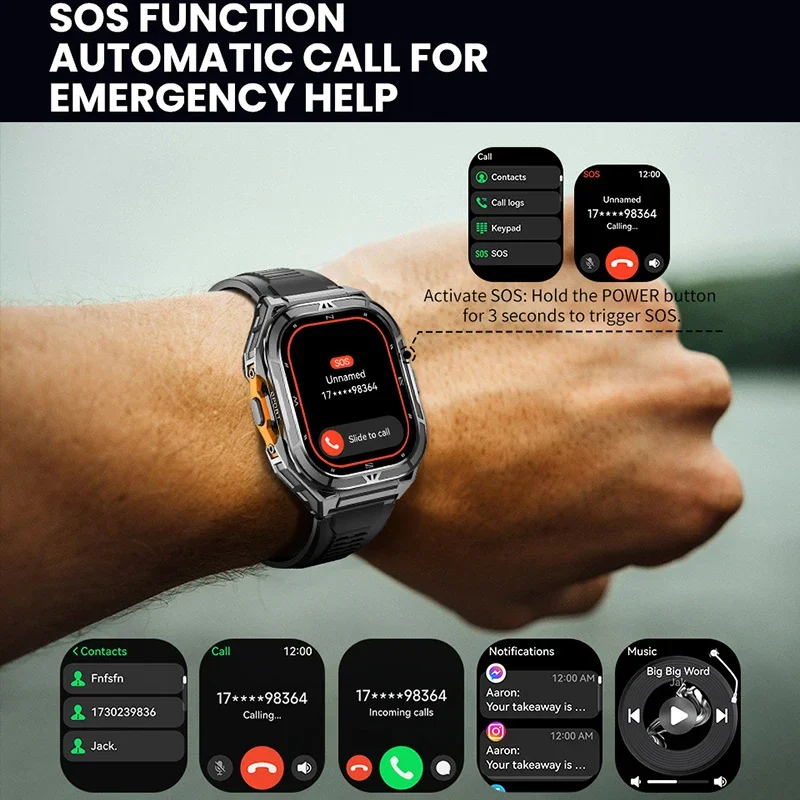 럭셔리 AMOLED 스마트워치, 실제 GPS 탑재, 5 - Smartwatch Digital Watches For Men 리뷰 및 가격