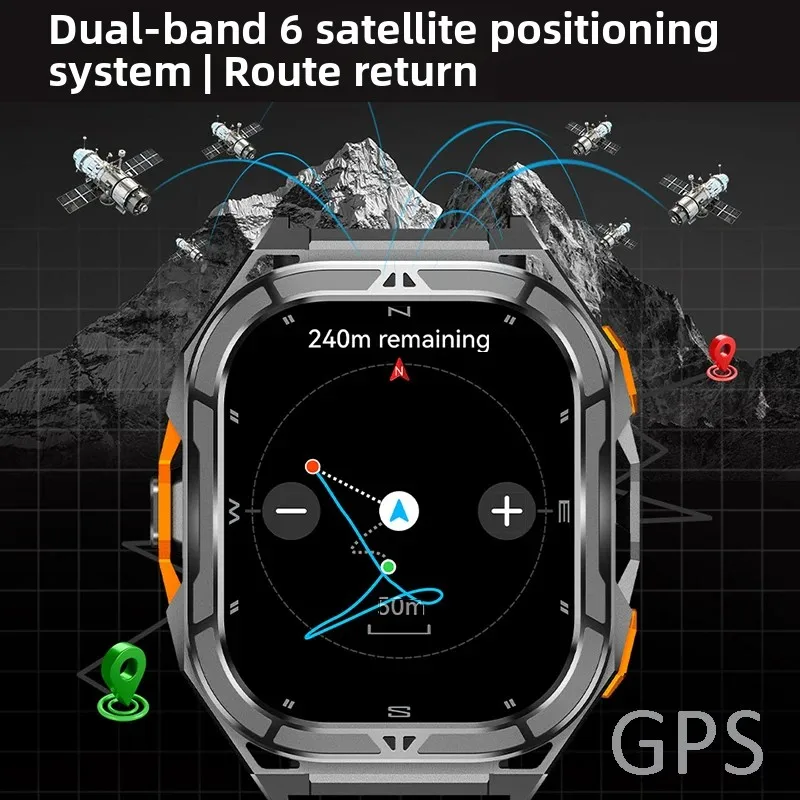 럭셔리 AMOLED 스마트워치, 실제 GPS 탑재, 5 - Smartwatch Digital Watches For Men 리뷰 및 가격