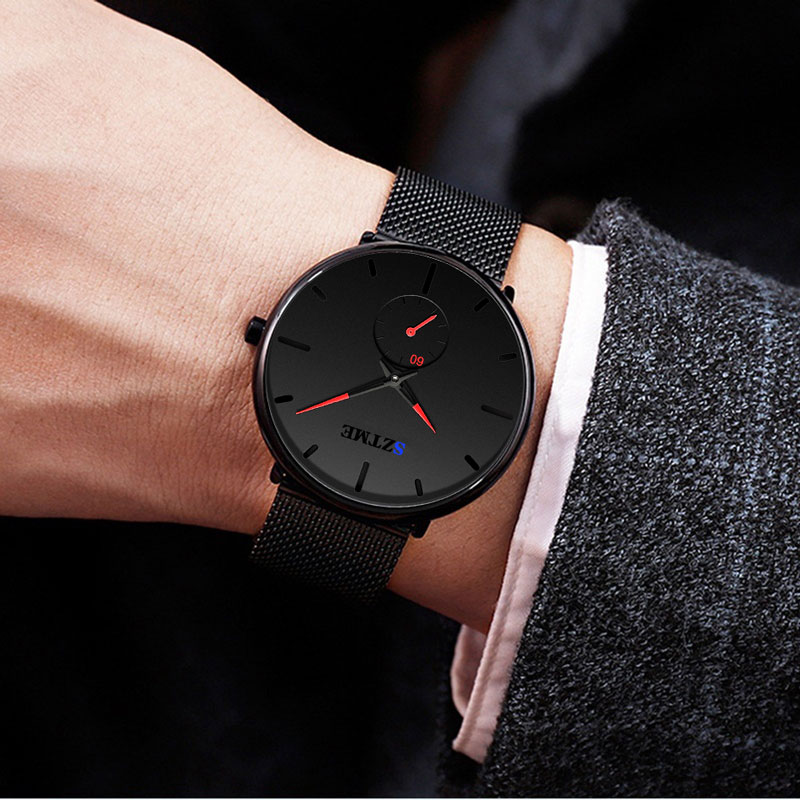 세련된 영국 초박형 남성용 시계, 메쉬 스트랩, 캐쥬얼 - Mesh Stainless Strap 리뷰 및 가격