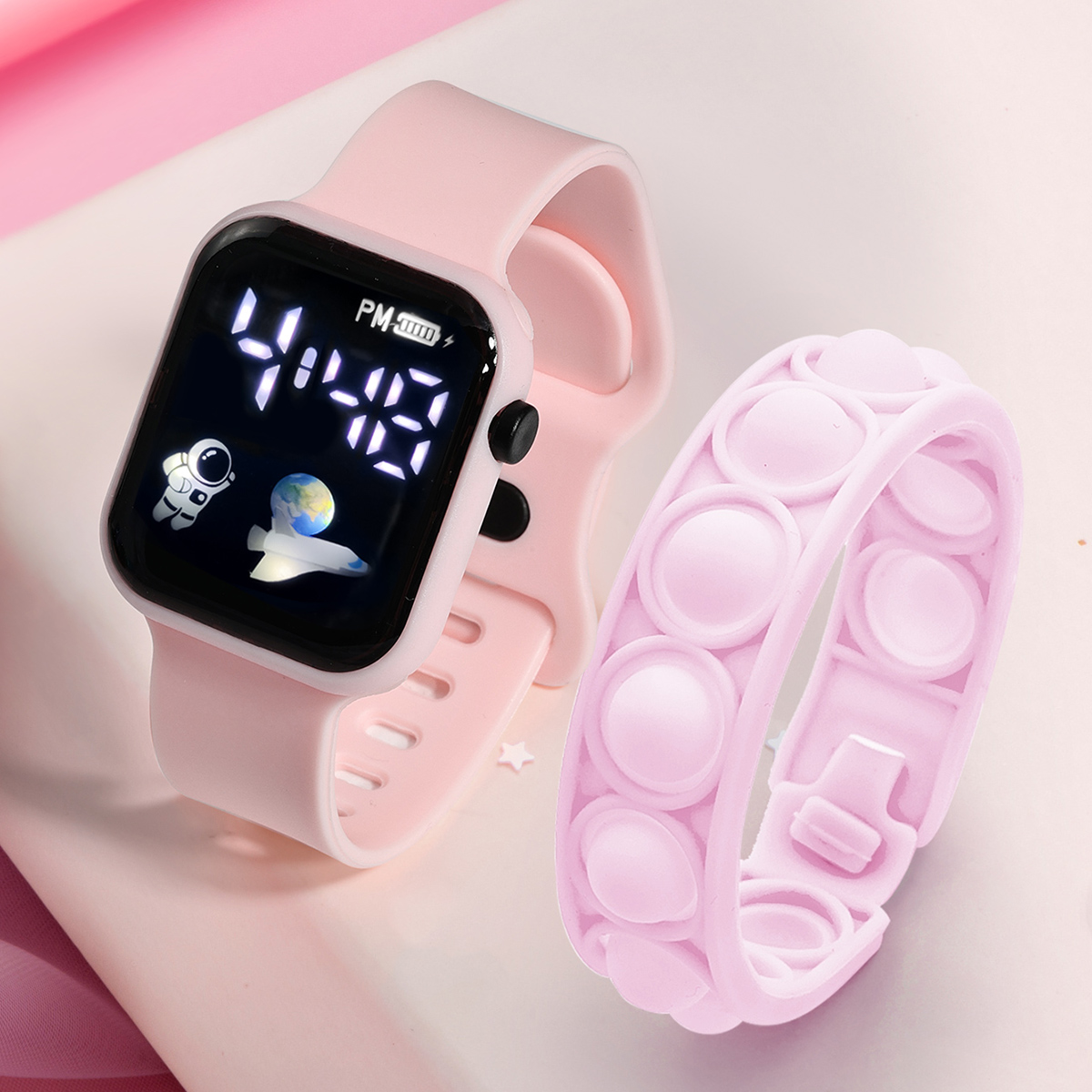 어린이 스마트 워치 팔찌, 심플하고 세련된 학생 야외  - Smartwatch Watches Gift For Girls 리뷰 및 가격